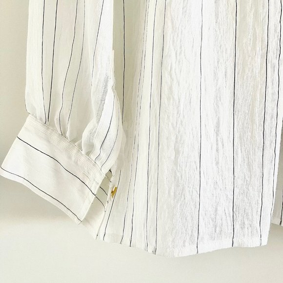 Vince Drape Striped Pullover Blouse Size S - Picture 7 of 11